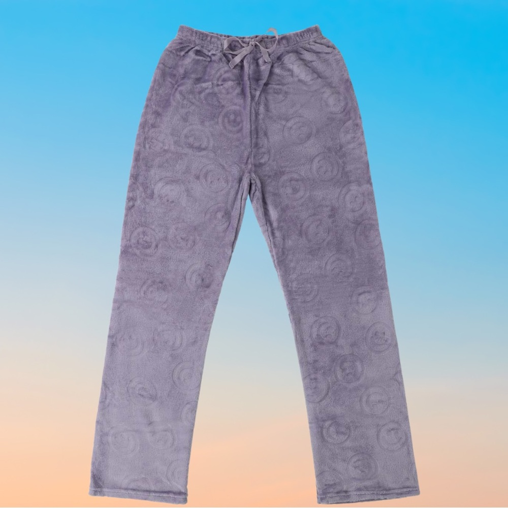 Purple Cozy Super Soft Smiley PJ Pants Size L
